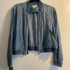 Cloth and Stone Chambray Denim Bomber